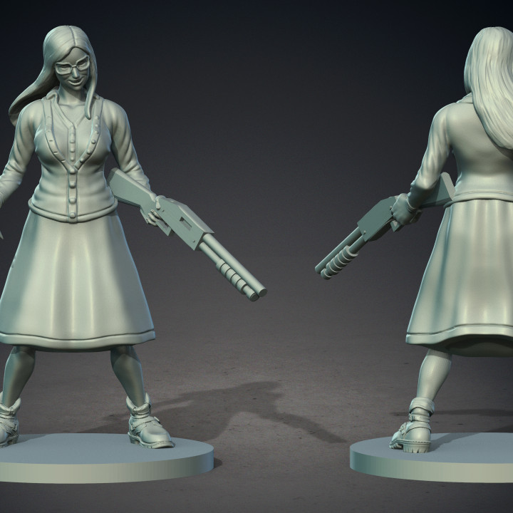 amy farrah fowler grande scoppio teoria 32mm germogli 3d miniature fan arte tavolo personaggi creature negozio moderno zombie urbano zombidi 3D print model - Mito3D