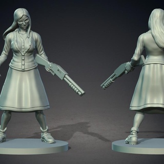 amy farrah fowler big bang theory 32mm daigus 3d miniatures Fan Art Tabletop Characters & Creatures Store modern zombie zombies urban zombicide 3d print model - Mito3D