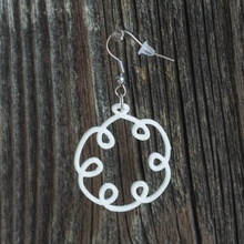 earrings loop 1 jewellery 3d printing printed 3d print model - Mito3D