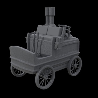 steam-engine cart yourneighborknight minis Tabletop Characters & Creatures Fantasy Universe Vehicles Machines car engine machine transport 3d print model - Mito3D