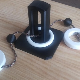 disentanglement enigma Velazquez brinquedos jogos quebra cabeças óptico ilusão cérebro Diversão anel corda iq 3d print model - Mito3D