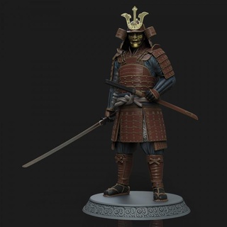samurai figura pre supported fotis hortelã Japão 3d print model - Mito3D