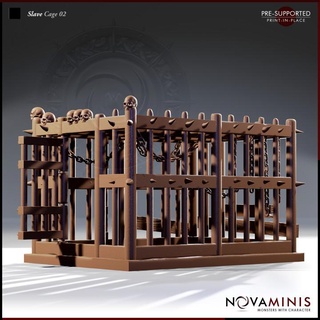 slave cage 02 novaminis Store dragons dungeons fantasy mini monster rpg roleplaying tabletop 28mm dnd pathfinder ttrpg presupported 3d print model - Mito3D
