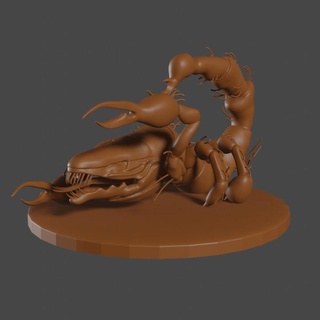 fantasia inspirado escorpião tampo mesa dnd miniatura alemão Munoz ventilador arte personagens criaturas animal 3d print model - Mito3D