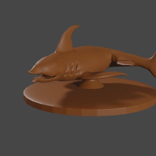 fantasia inspirado Tubarão tampo mesa dnd miniatura alemão Munoz ventilador arte personagens criaturas animal 3d print model - Mito3D