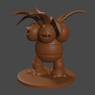 pokemon inspirado exeggutor mesa dnd miniatura yermán muñoz ventilador Arte caracteres criaturas monstruo árbol césped 3d print model - Mito3D