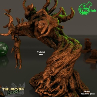 torcido árvore tpk laboratório loja miniaturas monstro rpg terreno miniatura morte morto ruim d dnd cenário ttrpg pântano 3d print model - Mito3D