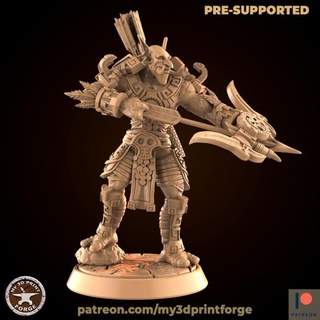 kabile trol avcı my3dprintforge masaüstü karakterler yaratıklar fantezi Evren stl oyuncak reçine Warcraft eğilmek saldırı dnd 32mm pre supported Zandalari miras zırh 3d print model - Mito3D
