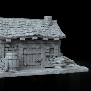 casa medieval paraca juegos rol ignacio berbel garcia mesa 3D imprimible terreno fantasía Troll d ogro dem nio orco enano gigante casamedival mediavl 3d print model - Mito3D