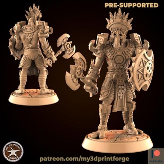 tribe troll shaman my3dprintforge Tabletop Characters & Creatures Fantasy Universe stl fantasy toy resin warcraft wow tabletop attack dnd 32mm pre-supported zandalari heritage armor 3d print model - Mito3D