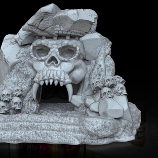 caverna medieval paraca juegos rol ignacio berbel garcia mesa 3D imprimible terreno fantasía Troll d ogro dem nio orco enano gigante 3d print model - Mito3D