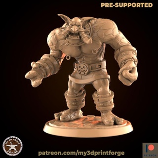dire troll my3dprintforge Tabletop Characters & Creatures Fantasy Universe stl dinosaur fantasy giant toy resin warcraft tabletop ogre attack dnd 32mm tribe pre-supported zandalari 3d print model - Mito3D