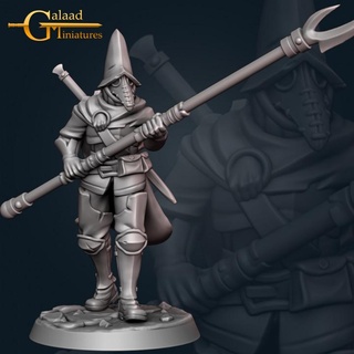 witch hunter 03 - february release galaad miniatures Store armor dragon fantasy fighter guard human roleplay sword warrior male doctor tabletop dungeon tutorial plague tribes 3d print model - Mito3D