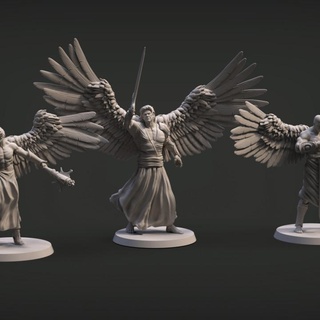 anges pack imp3dsion table personnages créatures fantaisie univers jeu guerre dnd angeles humanoïde remise humanos 3d print model - Mito3D