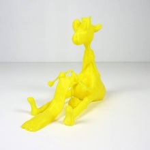 albert titreyen zürafa sanat hayranı çizgi film sevimli heykel oyuncak 3d print model - Mito3D