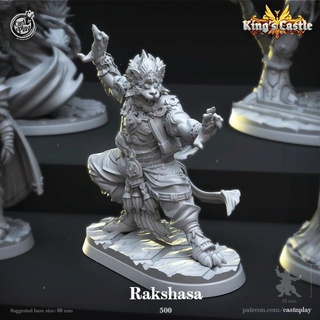 rakshasa pre-supported cast n play Store fantasy tiger d&d dnd feline castnplay supported 3d print model - Mito3D