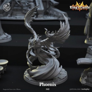 fénix pre supported emitir jugar Tienda pájaro fantasía mascota fuego dnd fenix familiar presupuesto 3d print model - Mito3D