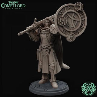 luther arcane knight comet lord miniatures Tabletop Characters & Creatures Fantasy Universe Store dragons dungeons fighter warrior character champion mage rune paladin dnd dnd5e eldritch 3d print model - Mito3D
