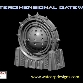 giant interdimensional gateway watcorp designs Tabletop 3D Printable Terrain Sci-Fi terrain miniatures warhammer scifi chaos warhammer40k tabletopgames chaosspacemarines eventhorizon interdimensionalgateway 3d print model - Mito3D