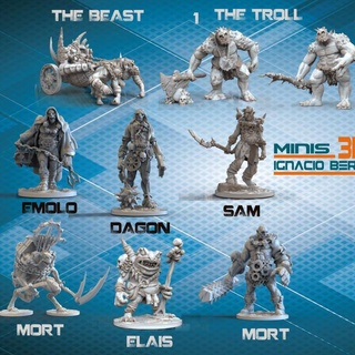 personajes parà juegos rol ignacio berbel garcia tavolo personaggi creature fantasia universo troll d orchi in anni ogros giganti elfi 3d print model - Mito3D