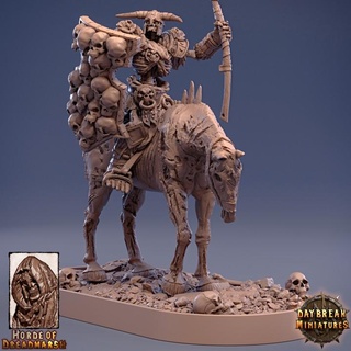 commander ash - unliving horde dreadmarsh daybreak miniatures Tabletop Characters & Creatures Fantasy Universe Store dragons dungeons shield skeleton undead wargaming horse tabletop mounted 32mm 75mm 3d print model - Mito3D