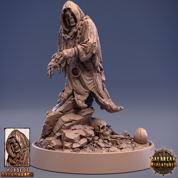 polvo monje marisma aterradora vida horda Alba miniaturas mesa caracteres criaturas fantasía universo Tienda fantasma muertos vivientes juego guerra 32mm 75mm 3D print model - Mito3D