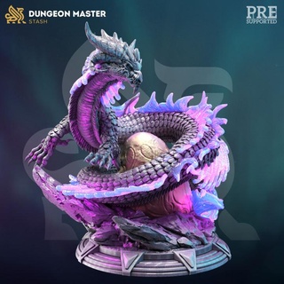 ésotérique dragon burilwyn dm planque table personnages créatures fantaisie univers chinois monstre ennemi dnd 5e draconique draconide draconoïde 3d print model - Mito3D