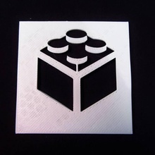 logo lego Schablone fan Kunst 3d print model - Mito3D