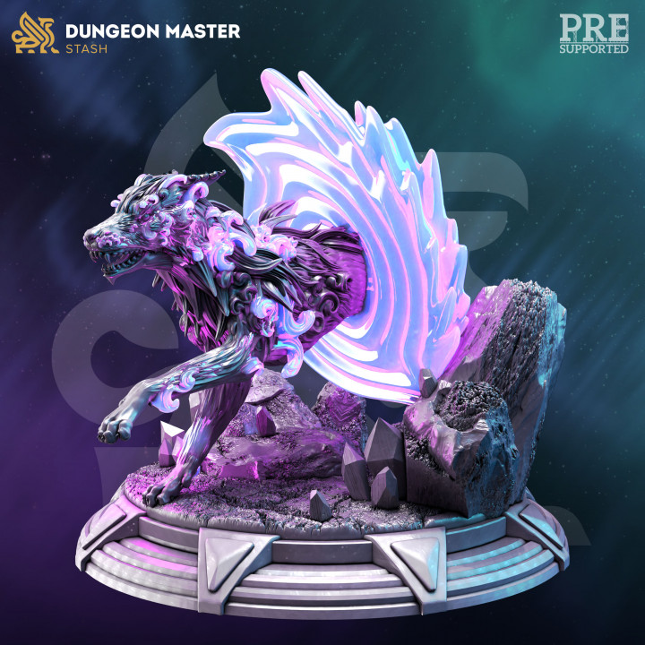 blink hound - hyan dm stash Tabletop Characters & Creatures Fantasy Universe Store beast creature dog monster wolf enemy dnd fey 5e fae 3D print model - Mito3D