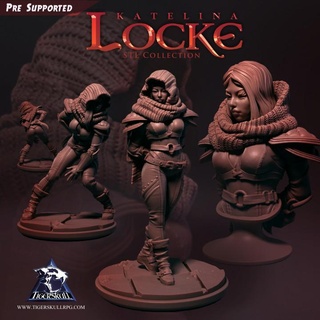 katelina locke dark rogue stl collection alex kolakowski Tabletop Characters & Creatures Fantasy Universe Store Fan Art Busts armor bust dragons dungeons female fighter hero human lady light woman knife cowl d&d hood 28mm dnd strider leather stealth thief pathfinder slave wool prisoner dnd5e sneak burgle 3d print model - Mito3D