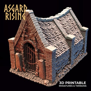 large mausoleum terrain pre-supported asgard rising miniatures 3d printable stl fantasy hobby rpg hall memorial miniature resin vault palace chamber dnd tabletopgames crypt estate mansion manor rpggames asgardrising fantasygames 3d print model - Mito3D