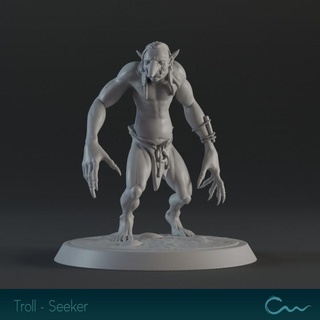 troll chercheur cap wyrm table personnages créatures fantaisie univers boutique créature figure géant monstre miniature aventure dnd 3d print model - Mito3D