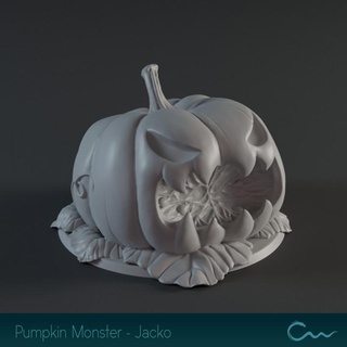citrouille monstre jacko cap wyrm table personnages créatures fantaisie univers boutique Halloween miniature dnd d'Halloween 3d print model - Mito3D
