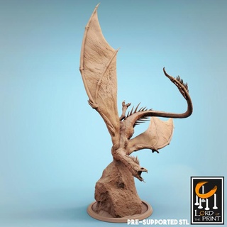 vouivre drone Seigneur impression table personnages créatures fantaisie univers boutique dragon Wyvern 3d print model - Mito3D