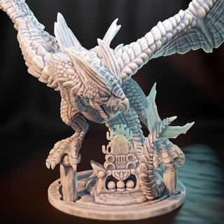kaijumon psychic dragon Tabletop Characters & Creatures Fantasy Universe dinosaur mini pokemon charizard split kaiju 100mm hollowed lugia gargantuan supported rhodan 3d print model - Mito3D