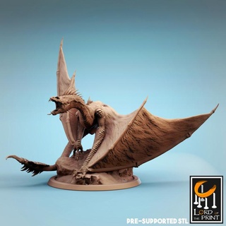 vouivre drone marchant Seigneur impression table personnages créatures fantaisie univers boutique dragon Wyvern 3d print model - Mito3D