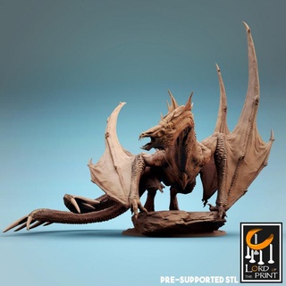 vouivre matriarch lord print Tabletop Characters & Creatures Fantasy Universe dragon wyvern 3d print model - Mito3D