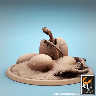 viverna nido signore Stampa tavolo 3D stampabile terreno fantasia Drago uovo uova 3d print model - Mito3D
