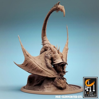 vouivre soldat piquer Seigneur impression table personnages créatures fantaisie univers dragon Wyvern 3d print model - Mito3D