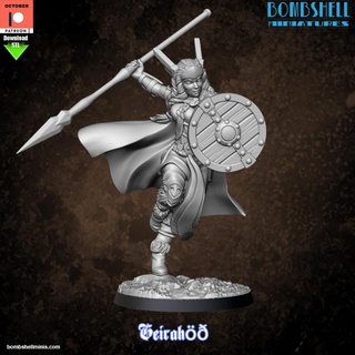geirahod bombshell miniatures Tabletop Characters & Creatures Fantasy Universe Store valkyrie 3d print model - Mito3D