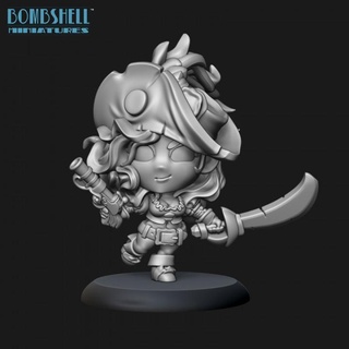 chibi meagan bombshell miniatures Tabletop Characters & Creatures Sci-Fi Universe Store pirate 3d print model - Mito3D