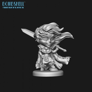 chibi ronja bombshell miniatures Tabletop Characters & Creatures Sci-Fi Universe Store barbarian 3d print model - Mito3D