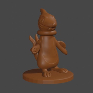 pokemon inspired buizel tabletop dnd miniature yerman munoz Fan Art Tabletop Characters & Creatures animal weasel 3d print model - Mito3D