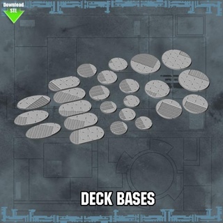 deck bases set bombshell miniatures Tabletop accessories 3D Printable Terrain Sci-Fi terrain sci-fi decking 3d print model - Mito3D