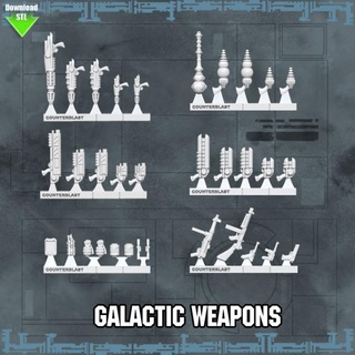 galactic weapons bombshell miniatures Tabletop Characters & Creatures Sci-Fi Universe sci-fi 3d print model - Mito3D