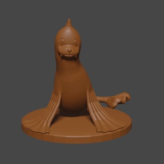 pokemon inspired dewgong tabletop dnd miniature yerman munoz Fan Art Tabletop Characters & Creatures animal seal 3d print model - Mito3D