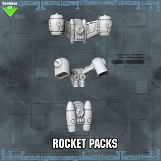 rocket packs bombshell miniatures Tabletop Characters & Creatures Sci-Fi Universe rocketpacks 3d print model - Mito3D