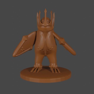 pokemon inspired empoleon tabletop dnd miniature yerman munoz Fan Art Tabletop Characters & Creatures animal penguin 3d print model - Mito3D