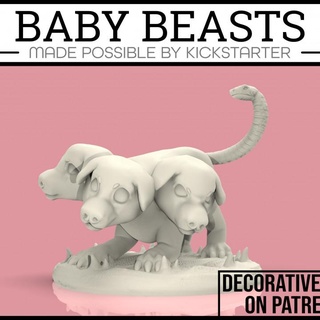 bebek cerberus Mia kay masaüstü karakterler yaratıklar fantezi Evren Şirin ejderhalar Zindanlar oyun mini canavar minyatür dnd canavarlar 3d print model - Mito3D