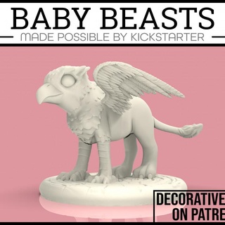 baby griffon mia kay Tabletop Characters & Creatures Fantasy Universe cute dragons dungeons fantasy game gaming mini rpg miniature tabletop dnd beasts 3d print model - Mito3D